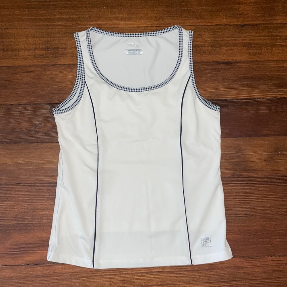 White tennis tank